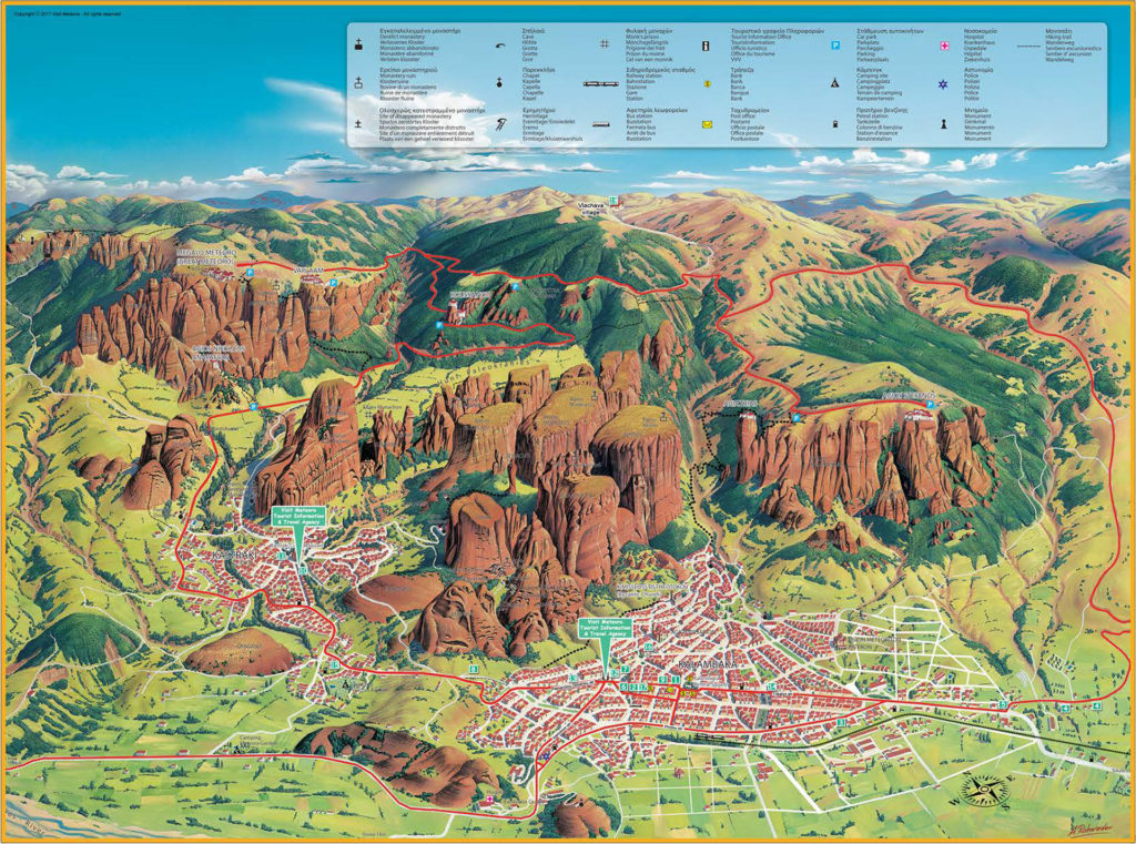 Meteora Monasteries Map