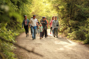 Local guide leading Meteora sunset tour