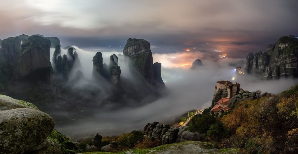 meteora monasteries rock formations