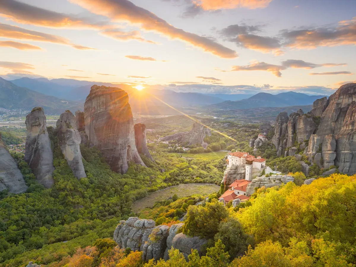 sunset. rousanou.monastery