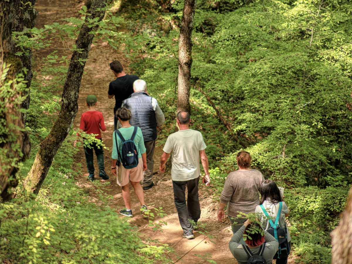 Stone path to Roussanou entrance